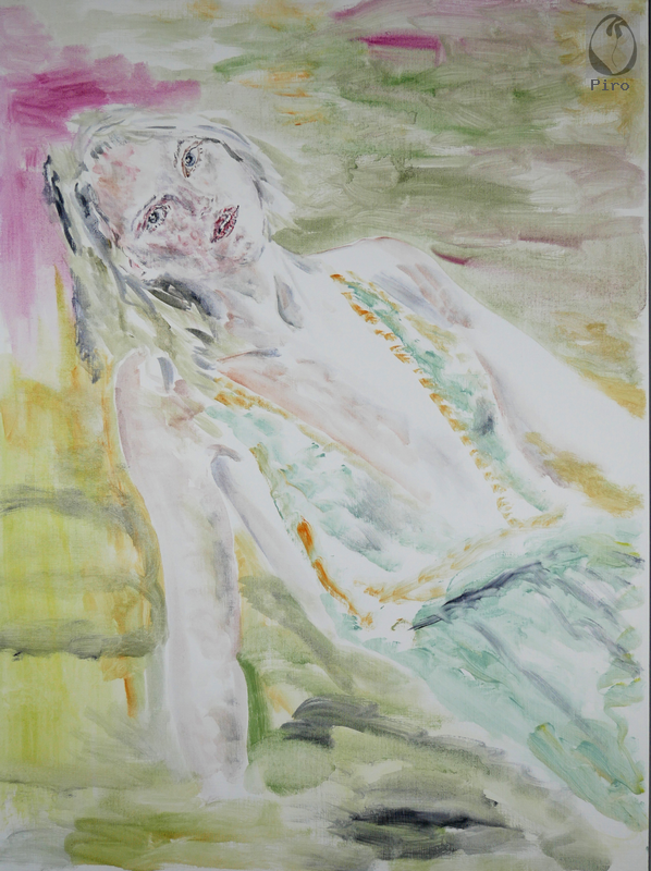 oil on paper - olio su carta di Piro